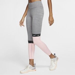 Nike One Women's Grey/Pink/Black 7/8 Training Tights